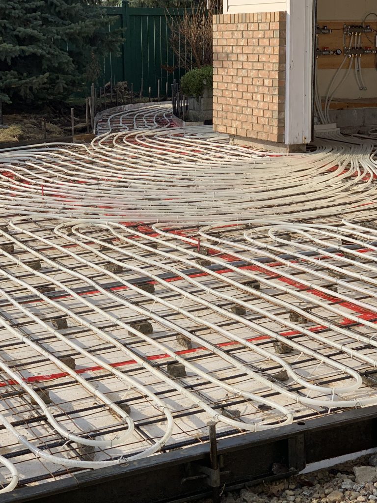 heated driveway installation » RBA Mechanical Inc. Installed snow melt