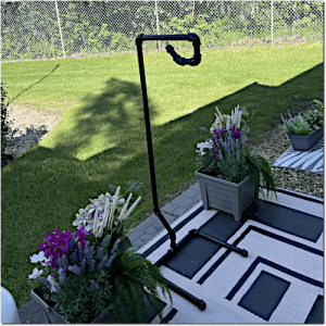 pipe art - hanging plant stand